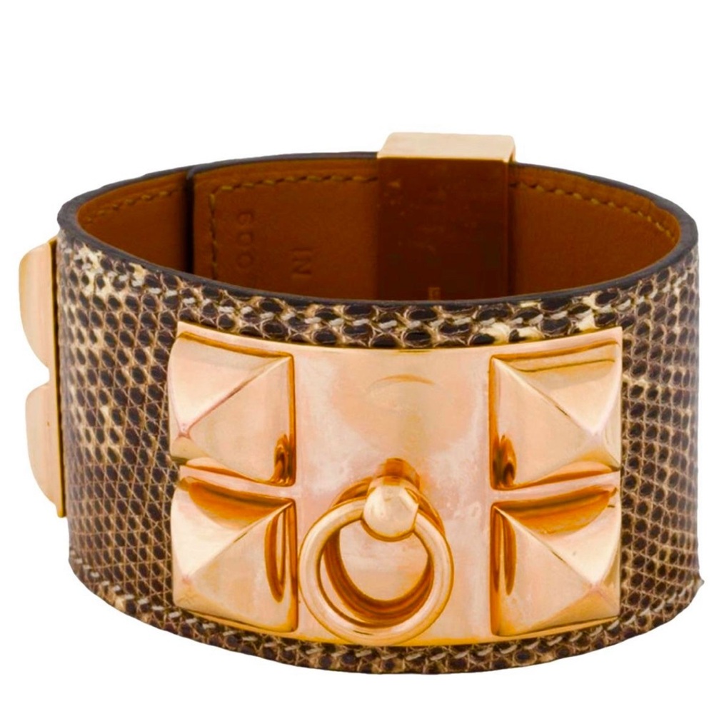 Hermès
Lizard Collier De Chien Bracelet With Box